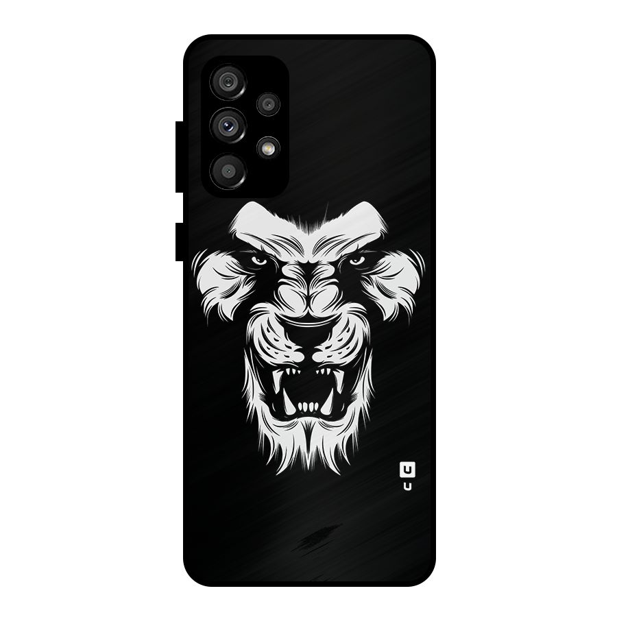 Fierce Lion Digital Art Metal Back Case for Galaxy A73 5G
