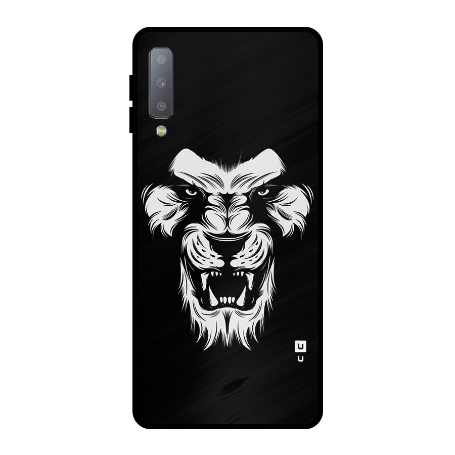 Fierce Lion Digital Art Metal Back Case for Galaxy A7 (2018)