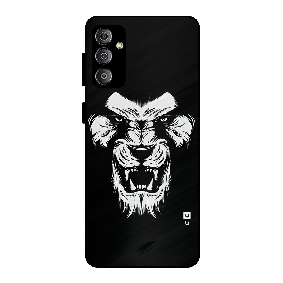 Fierce Lion Digital Art Metal Back Case for Galaxy F23