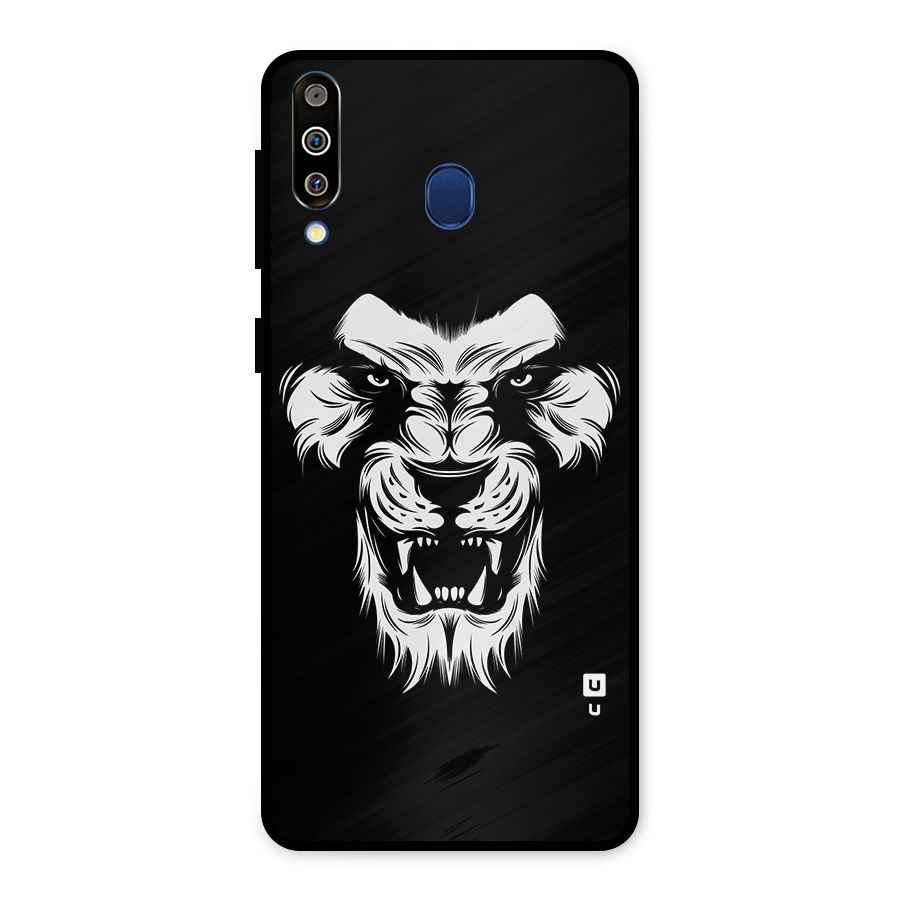 Fierce Lion Digital Art Metal Back Case for Galaxy M30