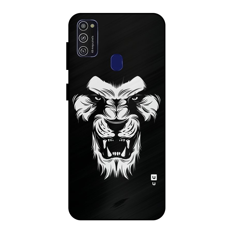 Fierce Lion Digital Art Metal Back Case for Galaxy M30s
