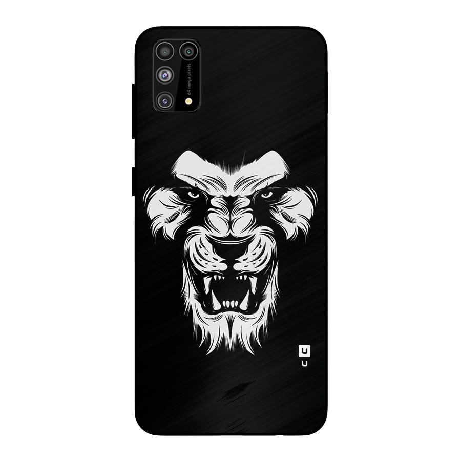 Fierce Lion Digital Art Metal Back Case for Galaxy M31