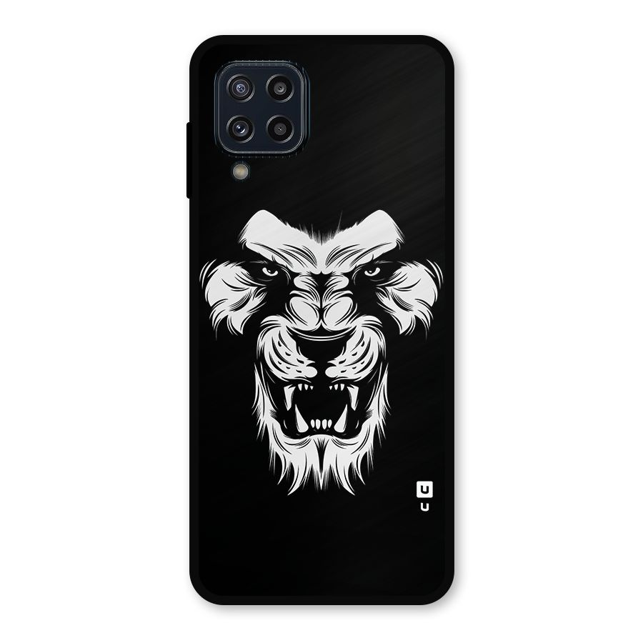 Fierce Lion Digital Art Metal Back Case for Galaxy M32
