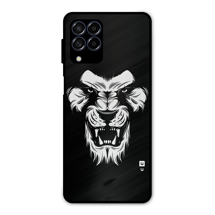 Fierce Lion Digital Art Metal Back Case for Galaxy M53 5G