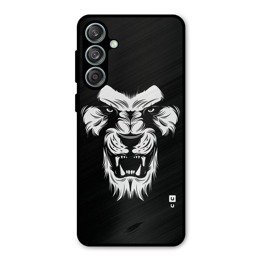 Fierce Lion Digital Art Metal Back Case for Galaxy M55 5G