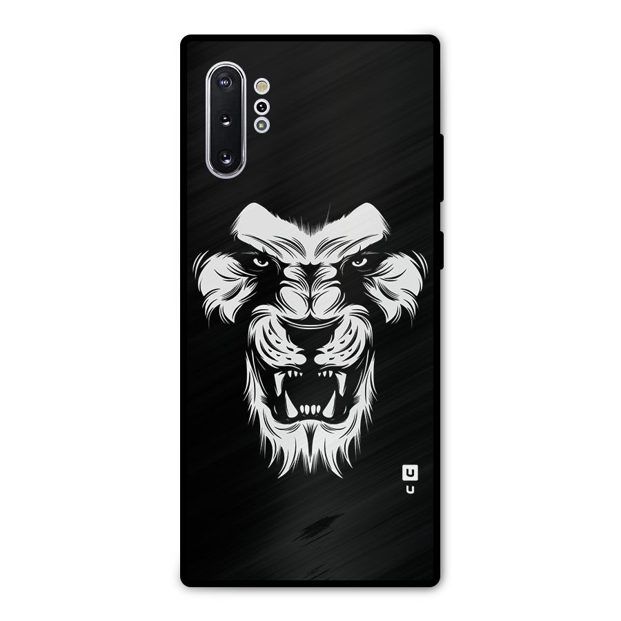 Fierce Lion Digital Art Metal Back Case for Galaxy Note 10 Plus