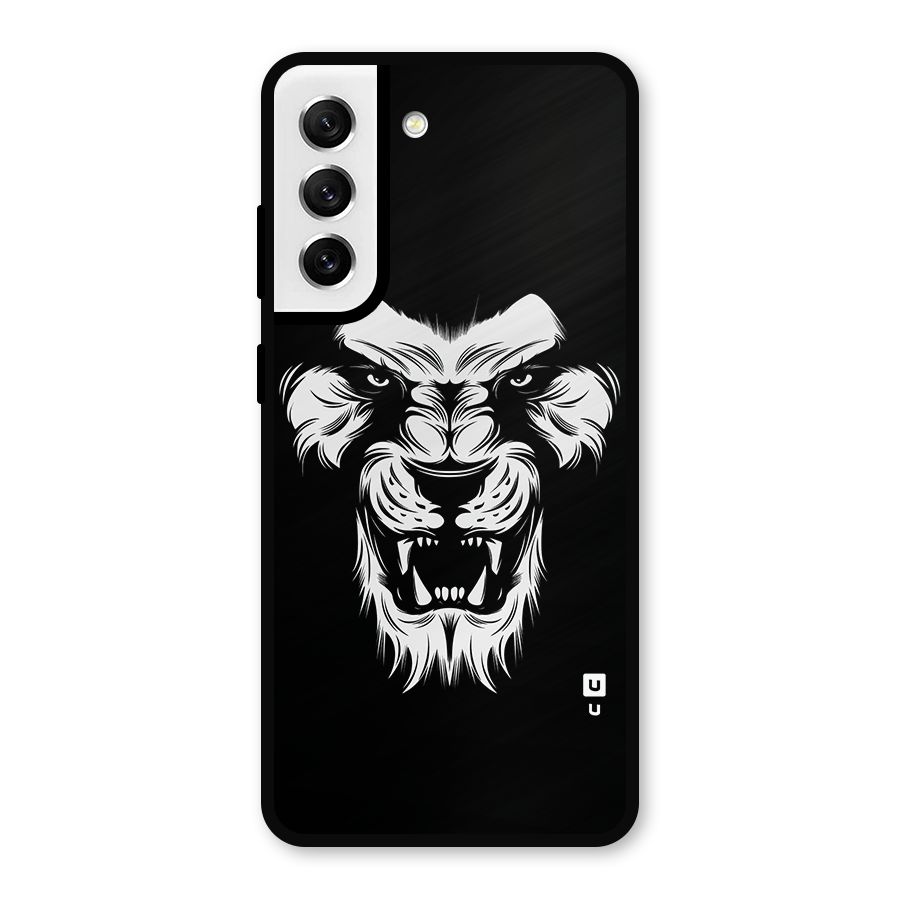 Fierce Lion Digital Art Metal Back Case for Galaxy S21 FE 5G