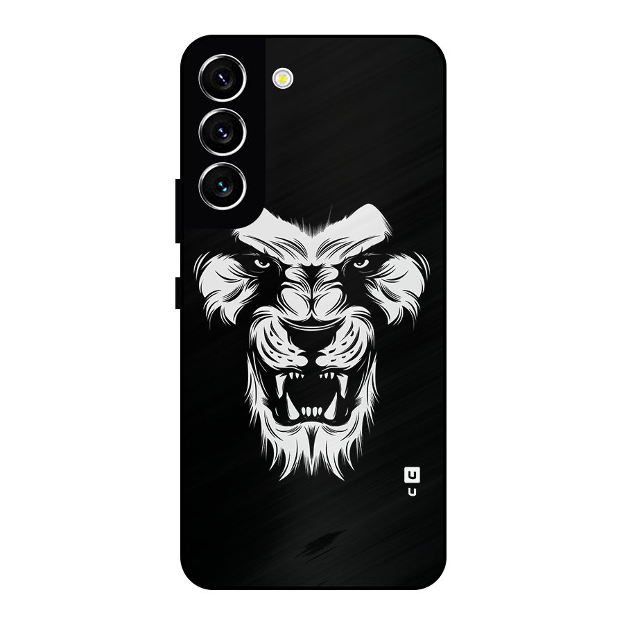 Fierce Lion Digital Art Metal Back Case for Galaxy S22 5G