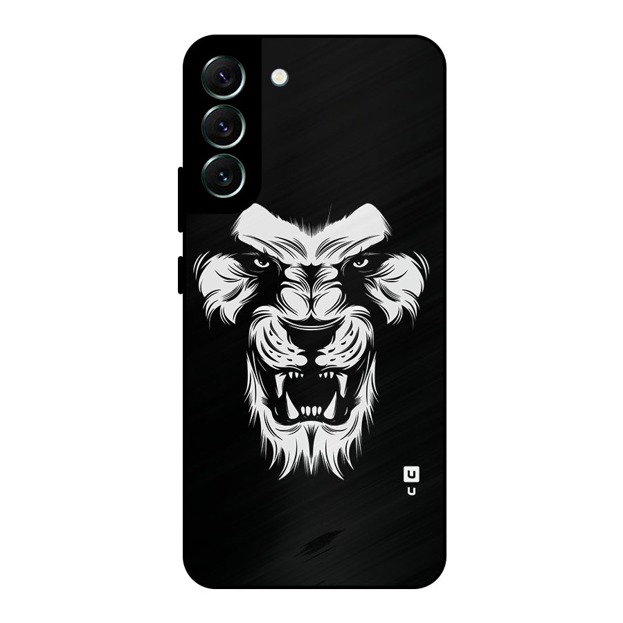 Fierce Lion Digital Art Metal Back Case for Galaxy S22 Plus 5G