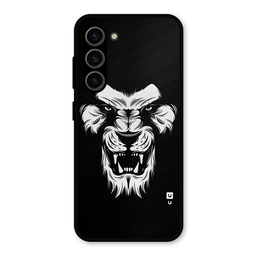Fierce Lion Digital Art Metal Back Case for Galaxy S23