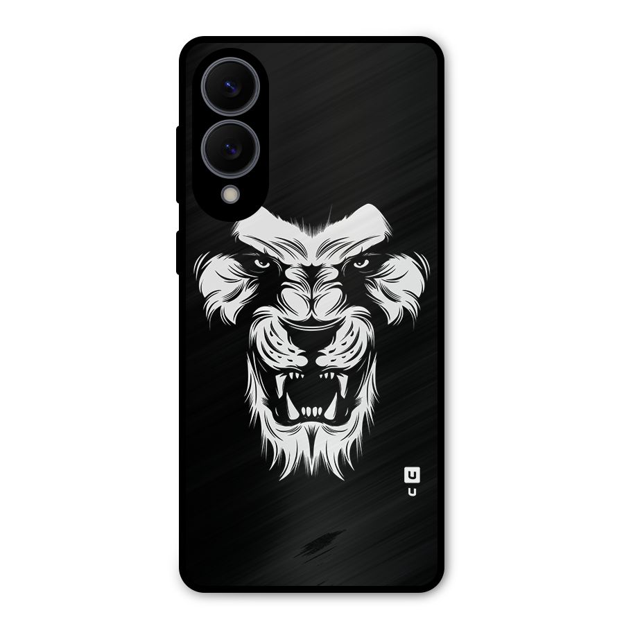 Fierce Lion Digital Art Metal Back Case for Galaxy S25 Edge