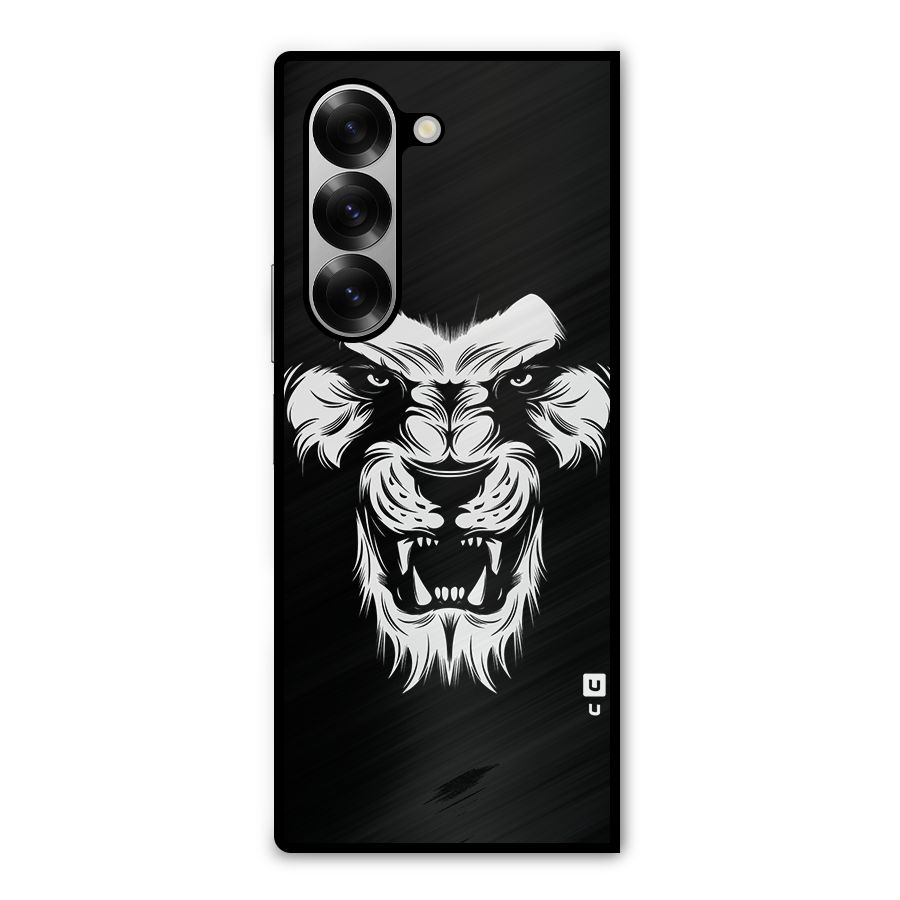 Fierce Lion Digital Art Metal Back Case for Galaxy Z Fold6