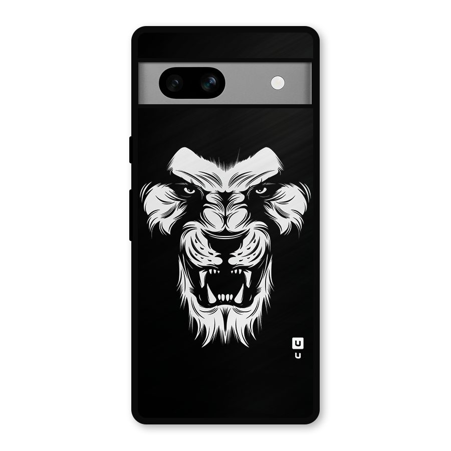 Fierce Lion Digital Art Metal Back Case for Google Pixel 7a