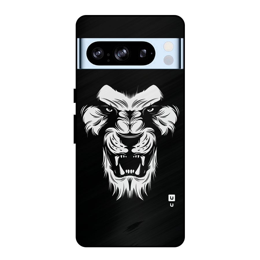 Fierce Lion Digital Art Metal Back Case for Google Pixel 8 Pro