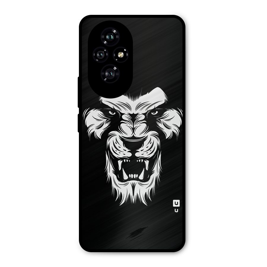 Fierce Lion Digital Art Metal Back Case for Honor 200