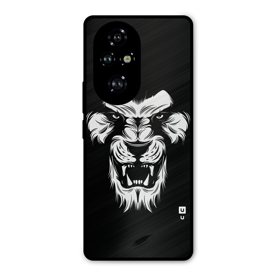 Fierce Lion Digital Art Metal Back Case for Honor 200 Pro
