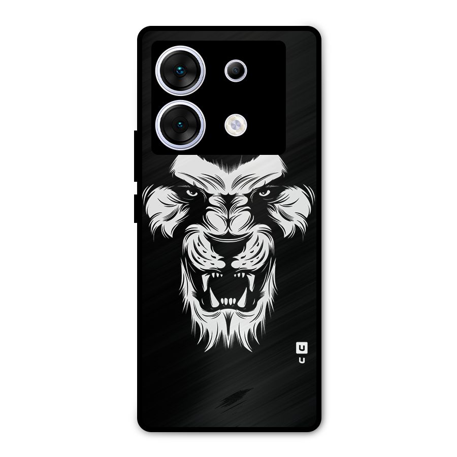 Fierce Lion Digital Art Metal Back Case for Infinix Zero 30 5G