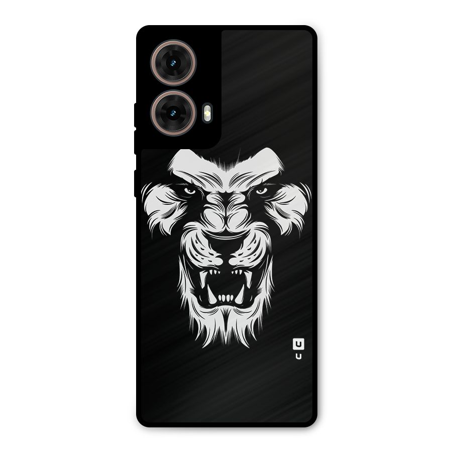 Fierce Lion Digital Art Metal Back Case for Moto G85