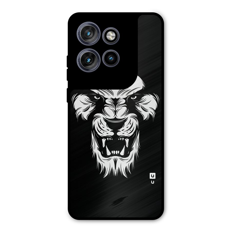 Fierce Lion Digital Art Metal Back Case for Motorola Edge 50 Neo