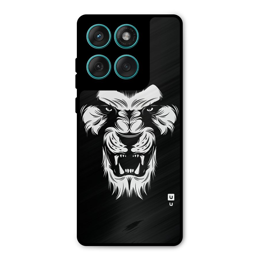 Fierce Lion Digital Art Metal Back Case for Motorola Edge 60
