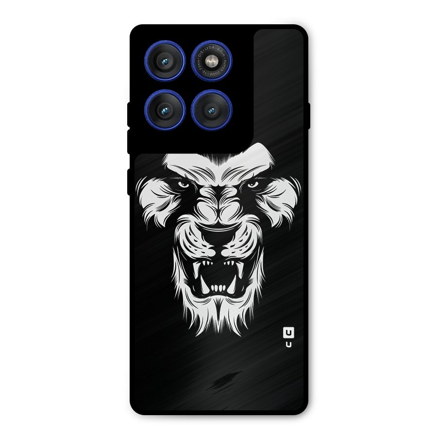 Fierce Lion Digital Art Metal Back Case for Motorola Edge 60 Pro