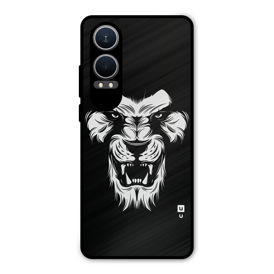 Fierce Lion Digital Art Metal Back Case for OnePlus Nord CE4 Lite