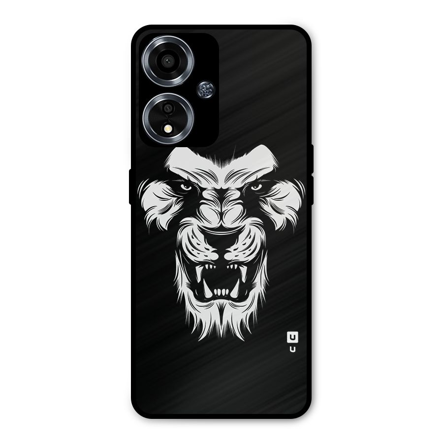 Fierce Lion Digital Art Metal Back Case for Oppo A59