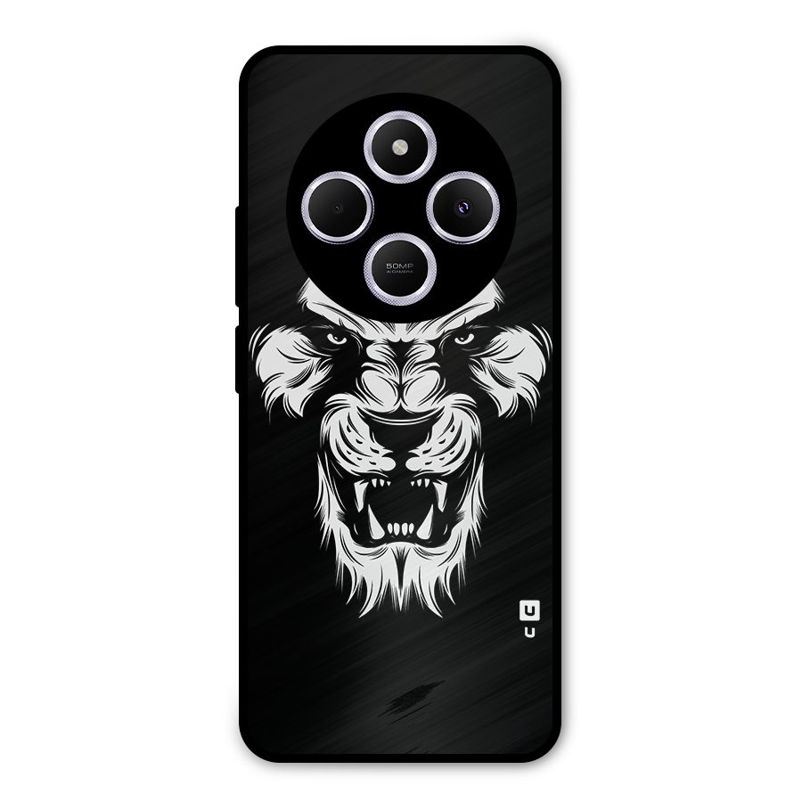 Fierce Lion Digital Art Metal Back Case for Poco C75 5G
