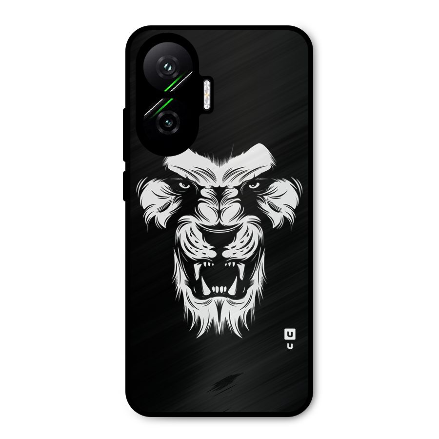 Fierce Lion Digital Art Metal Back Case for Poco F7