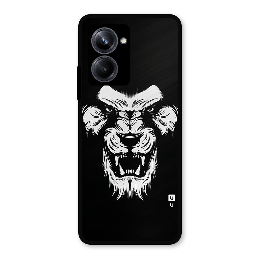 Fierce Lion Digital Art Metal Back Case for Realme 10 Pro