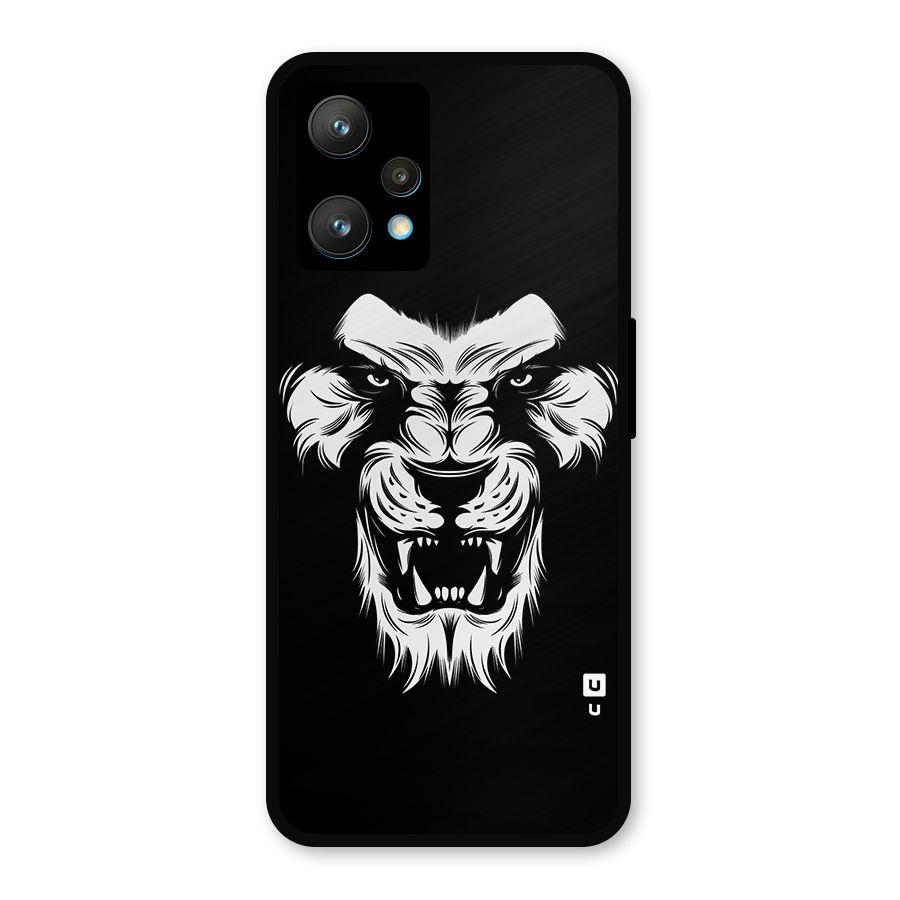 Fierce Lion Digital Art Metal Back Case for Realme 9 Pro Plus 5G