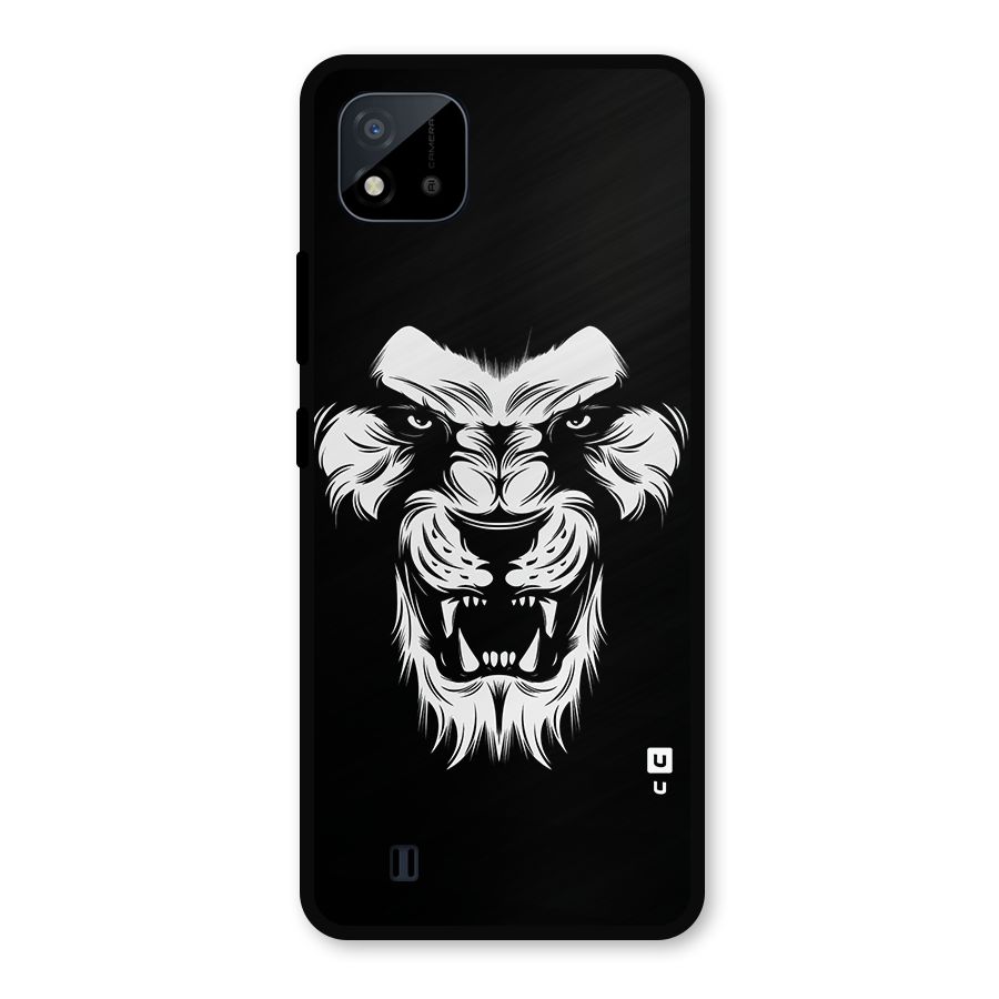 Fierce Lion Digital Art Metal Back Case for Realme C11 2021