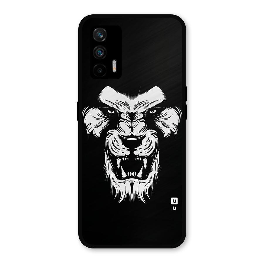 Fierce Lion Digital Art Metal Back Case for Realme GT 5G