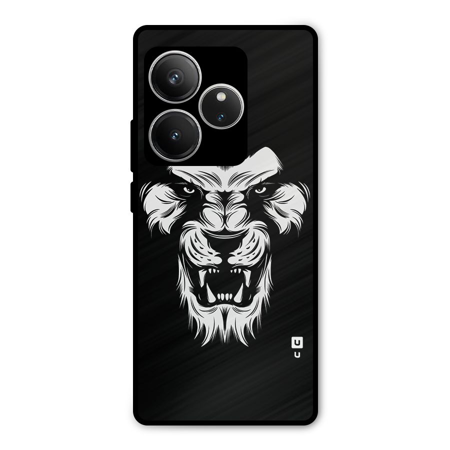 Fierce Lion Digital Art Metal Back Case for Realme GT 6