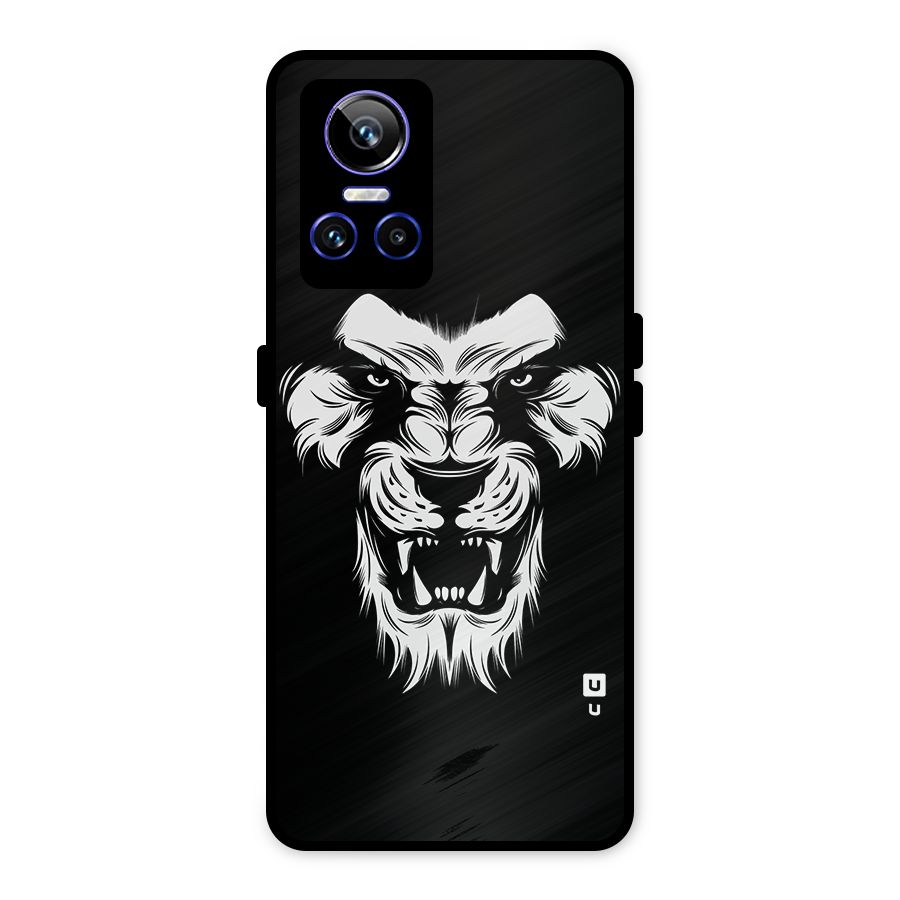 Fierce Lion Digital Art Metal Back Case for Realme GT Neo 3