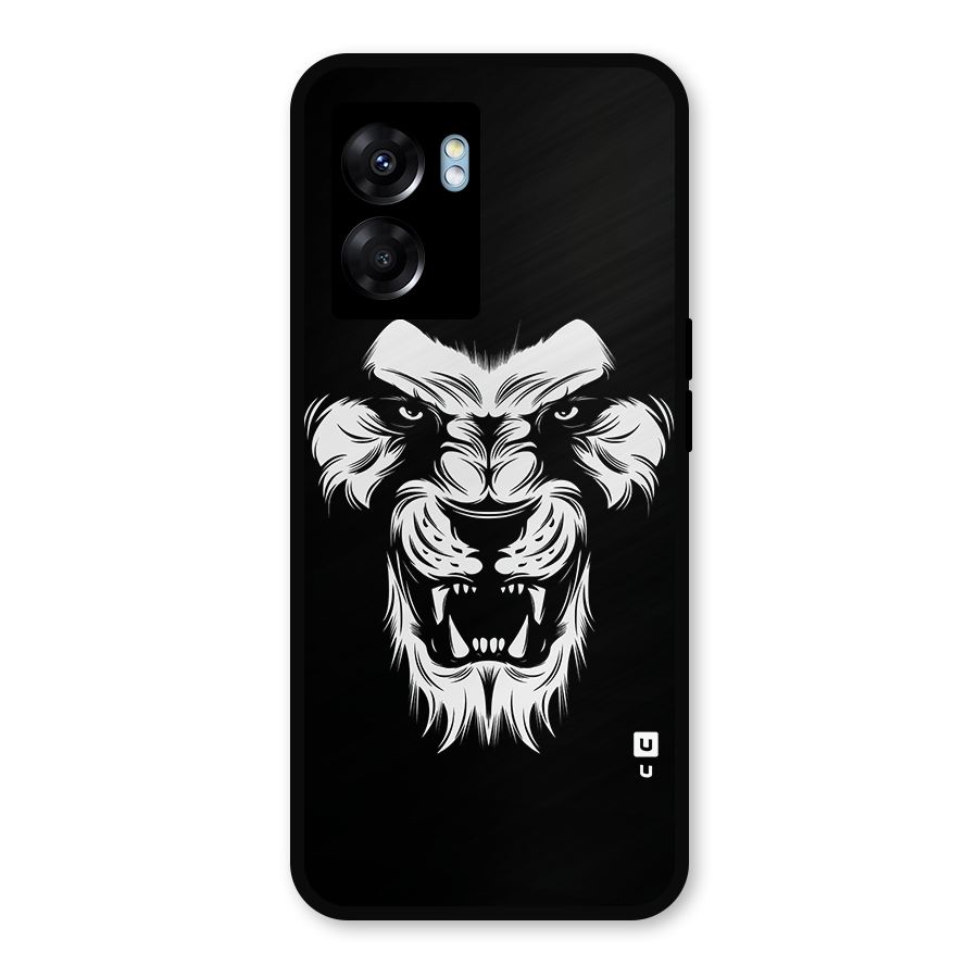 Fierce Lion Digital Art Metal Back Case for Realme Narzo 50 5G