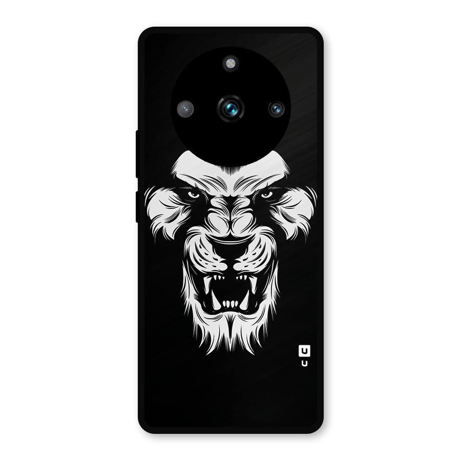 Fierce Lion Digital Art Metal Back Case for Realme Narzo 60 Pro