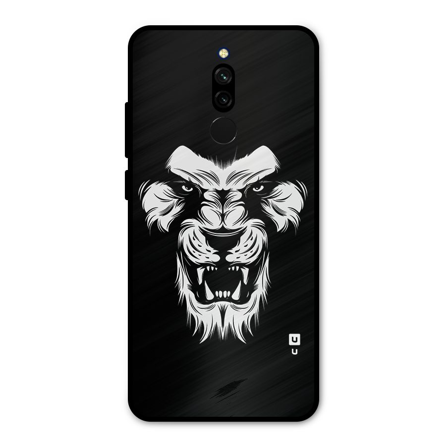 Fierce Lion Digital Art Metal Back Case for Redmi 8