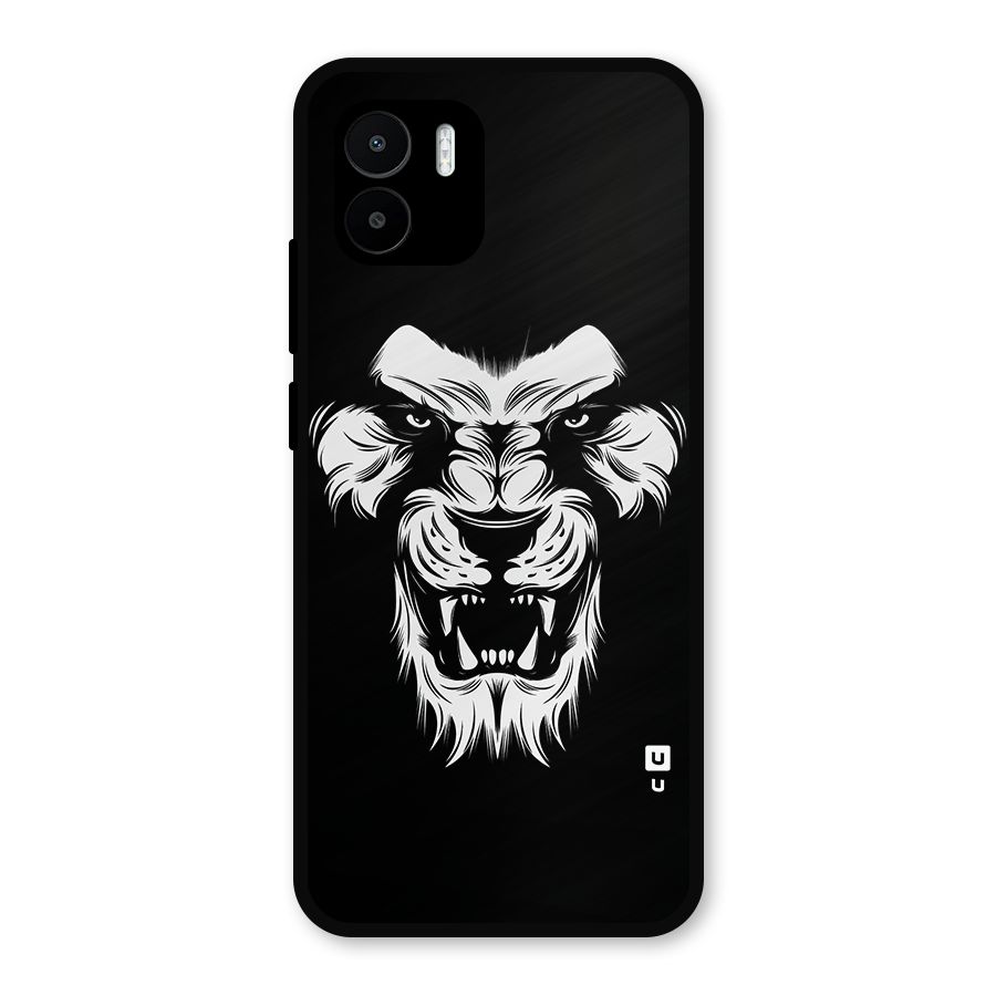 Fierce Lion Digital Art Metal Back Case for Redmi A2