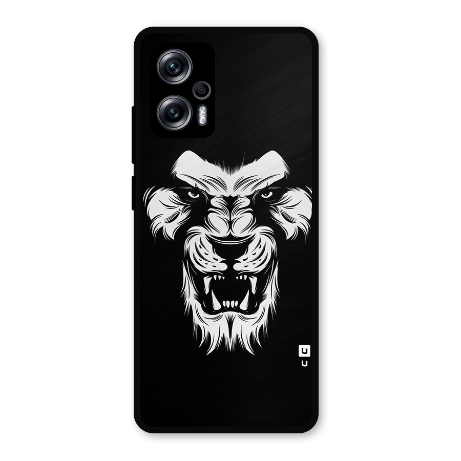 Fierce Lion Digital Art Metal Back Case for Redmi K50i