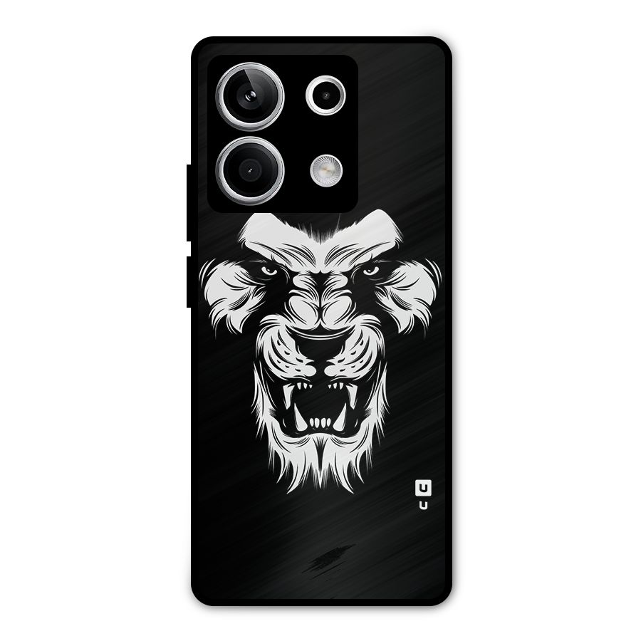 Fierce Lion Digital Art Metal Back Case for Redmi Note 13 5G