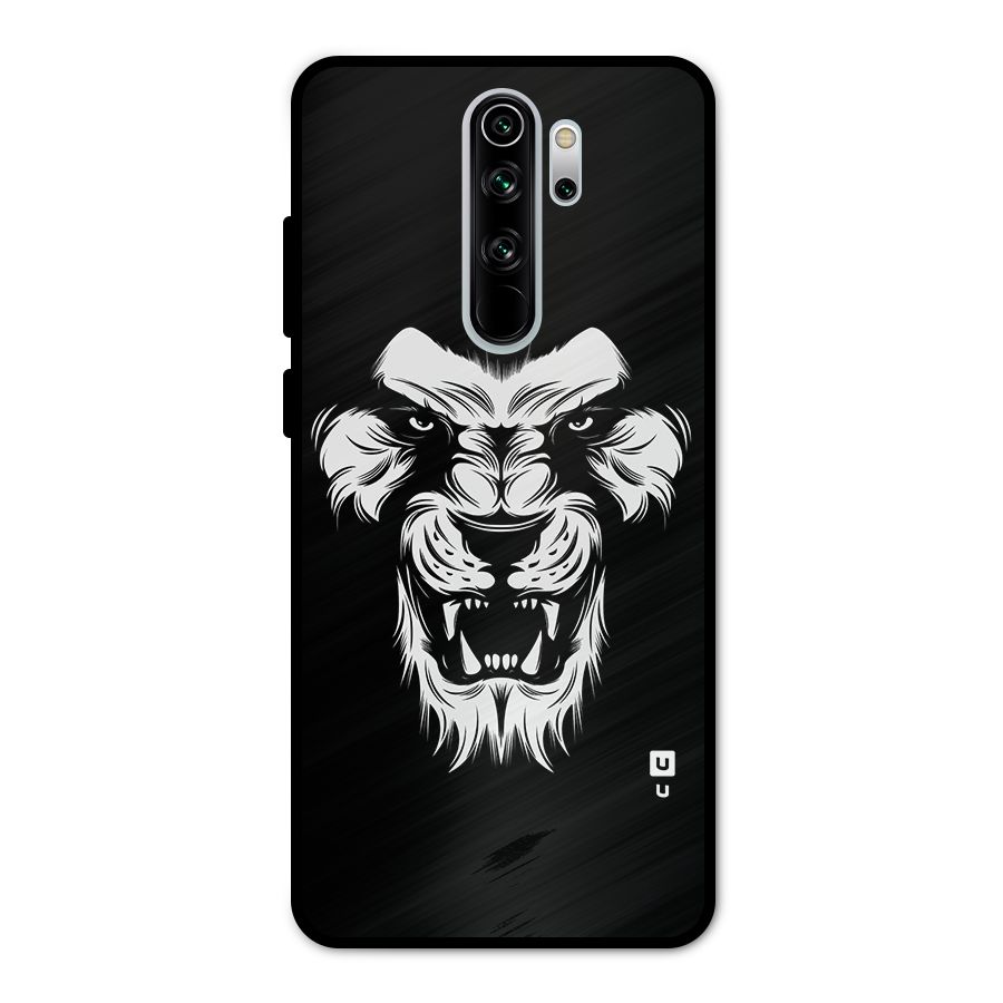 Fierce Lion Digital Art Metal Back Case for Redmi Note 8 Pro