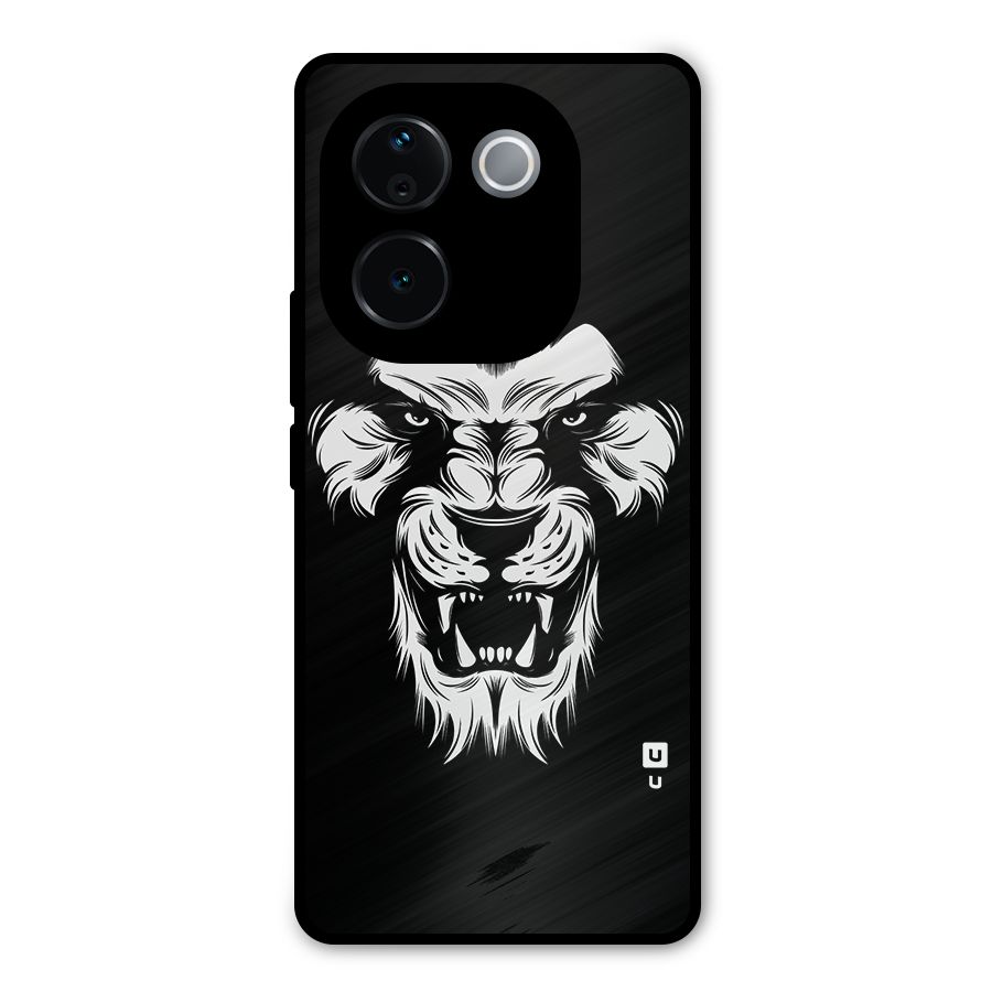 Fierce Lion Digital Art Metal Back Case for Vivo T3 Pro