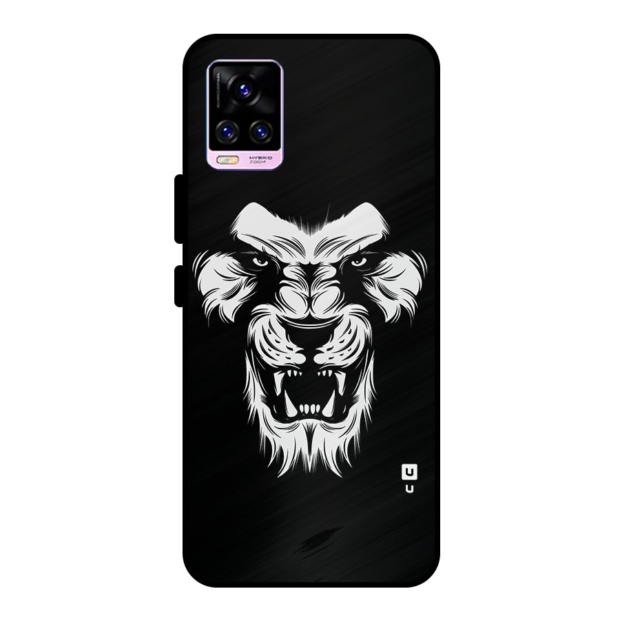 Fierce Lion Digital Art Metal Back Case for Vivo V20 Pro