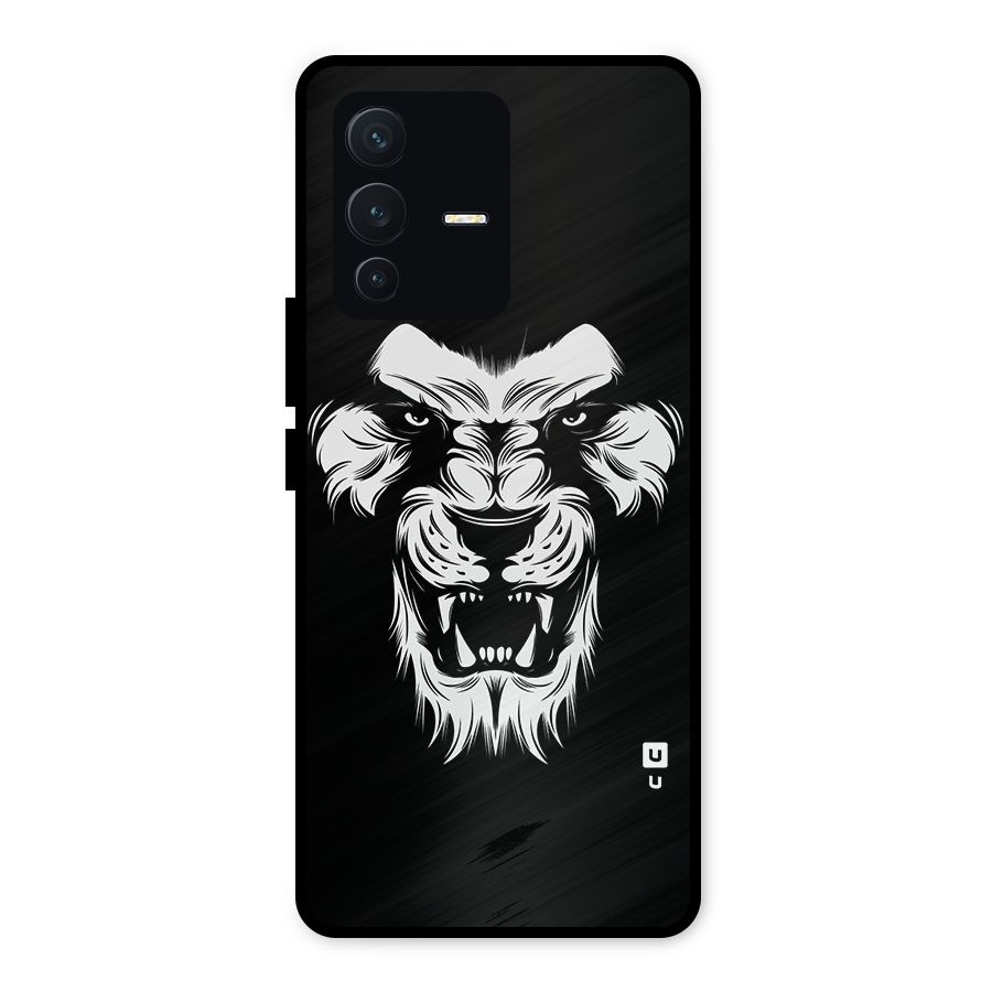 Fierce Lion Digital Art Metal Back Case for Vivo V23 5G