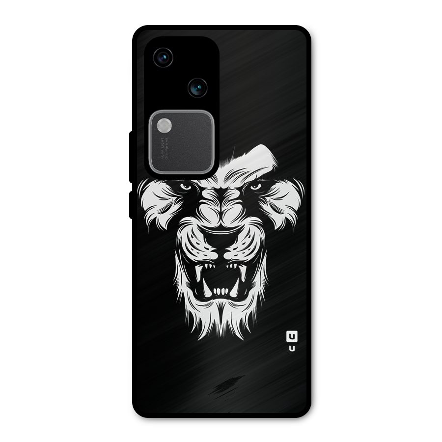 Fierce Lion Digital Art Metal Back Case for Vivo V30