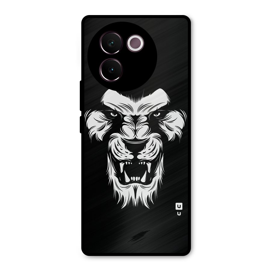 Fierce Lion Digital Art Metal Back Case for Vivo V30e