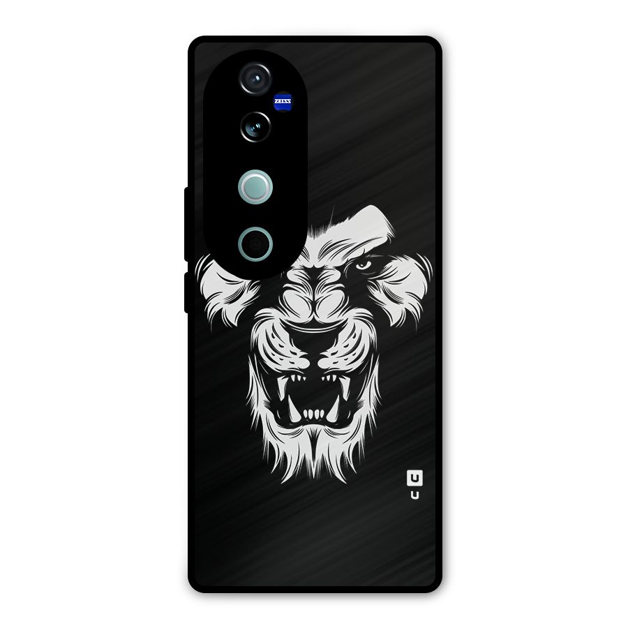 Fierce Lion Digital Art Metal Back Case for Vivo V40