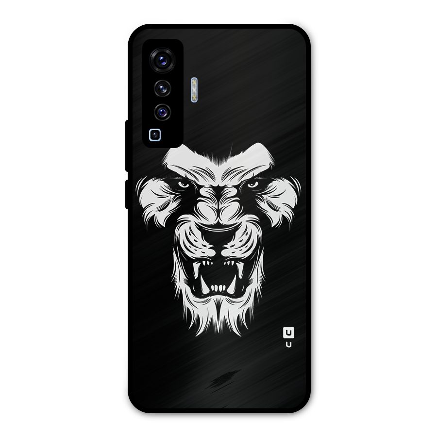 Fierce Lion Digital Art Metal Back Case for Vivo X50