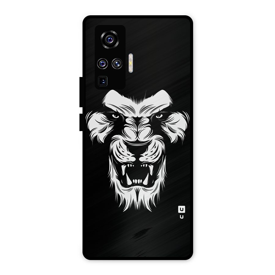 Fierce Lion Digital Art Metal Back Case for Vivo X50 Pro